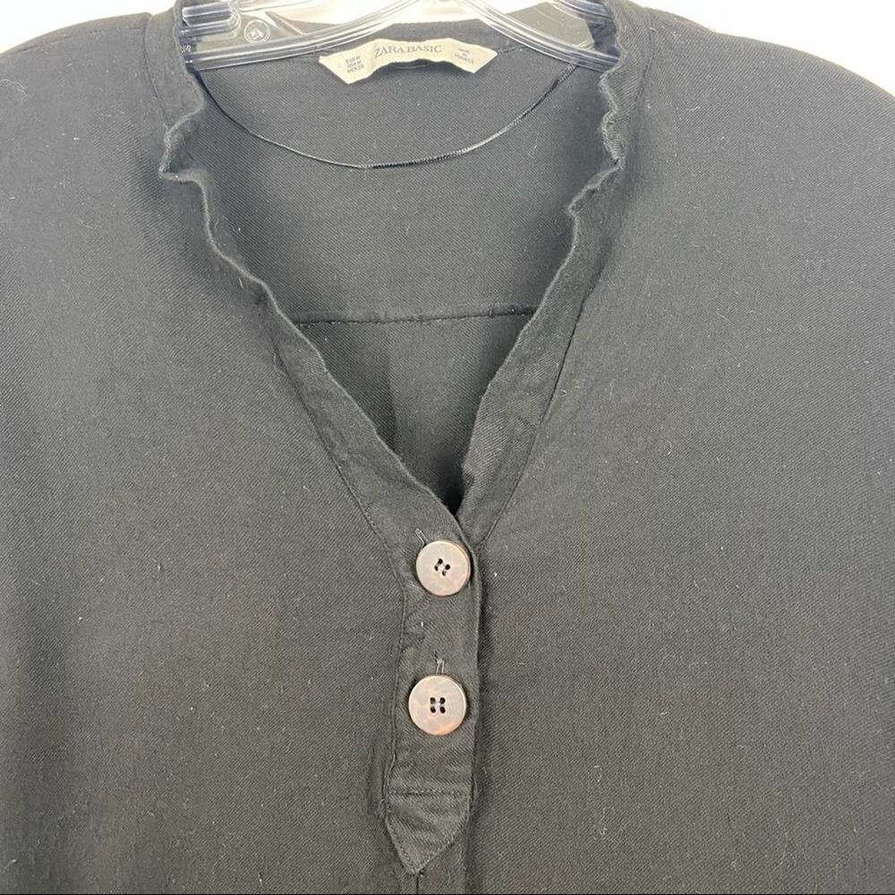 Zarabasic Black Split Neck Top - image 4